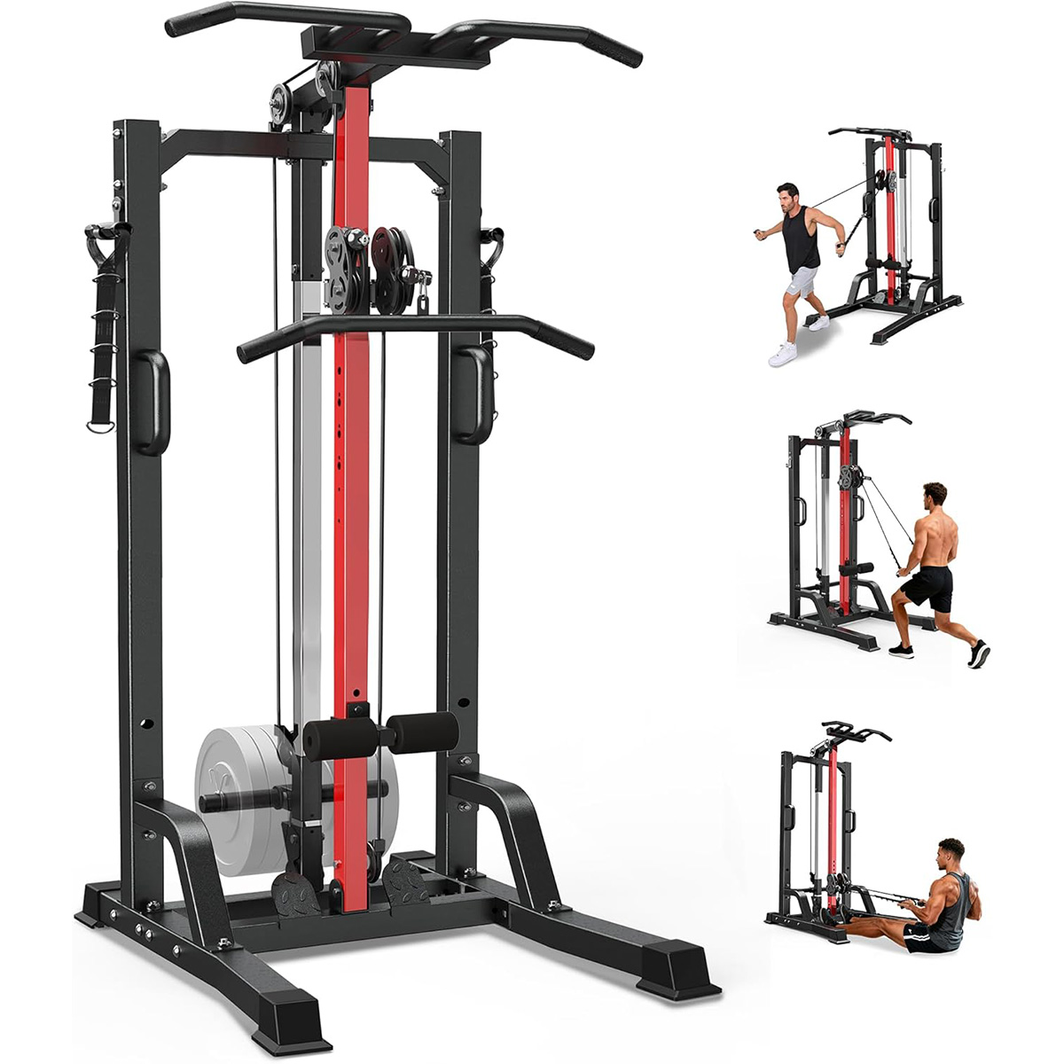 Home Gym Pulley System - Pooboo Home Gym Machine - High/Low