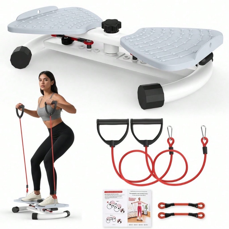 Home Gym Hack - Adjustable‑Resistance Twist Stepper for Home Workout,