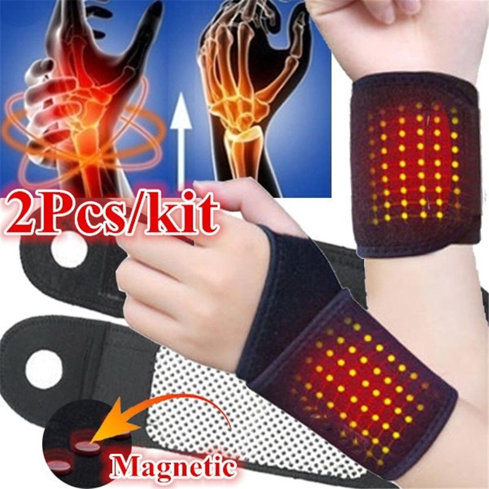 Lifting Straps Wrist - 1 Pair Tourmaline Self-Heating Wrist Brace