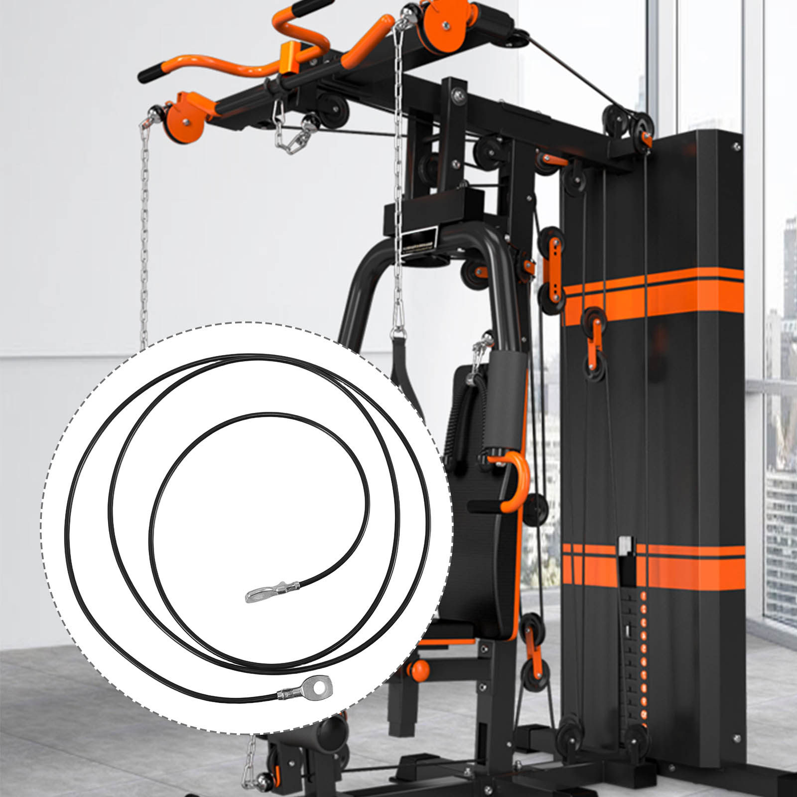 Heavy Duty Steel Wire Gym Cabl - đánh giá và giá Home Gym Cable Pulley System