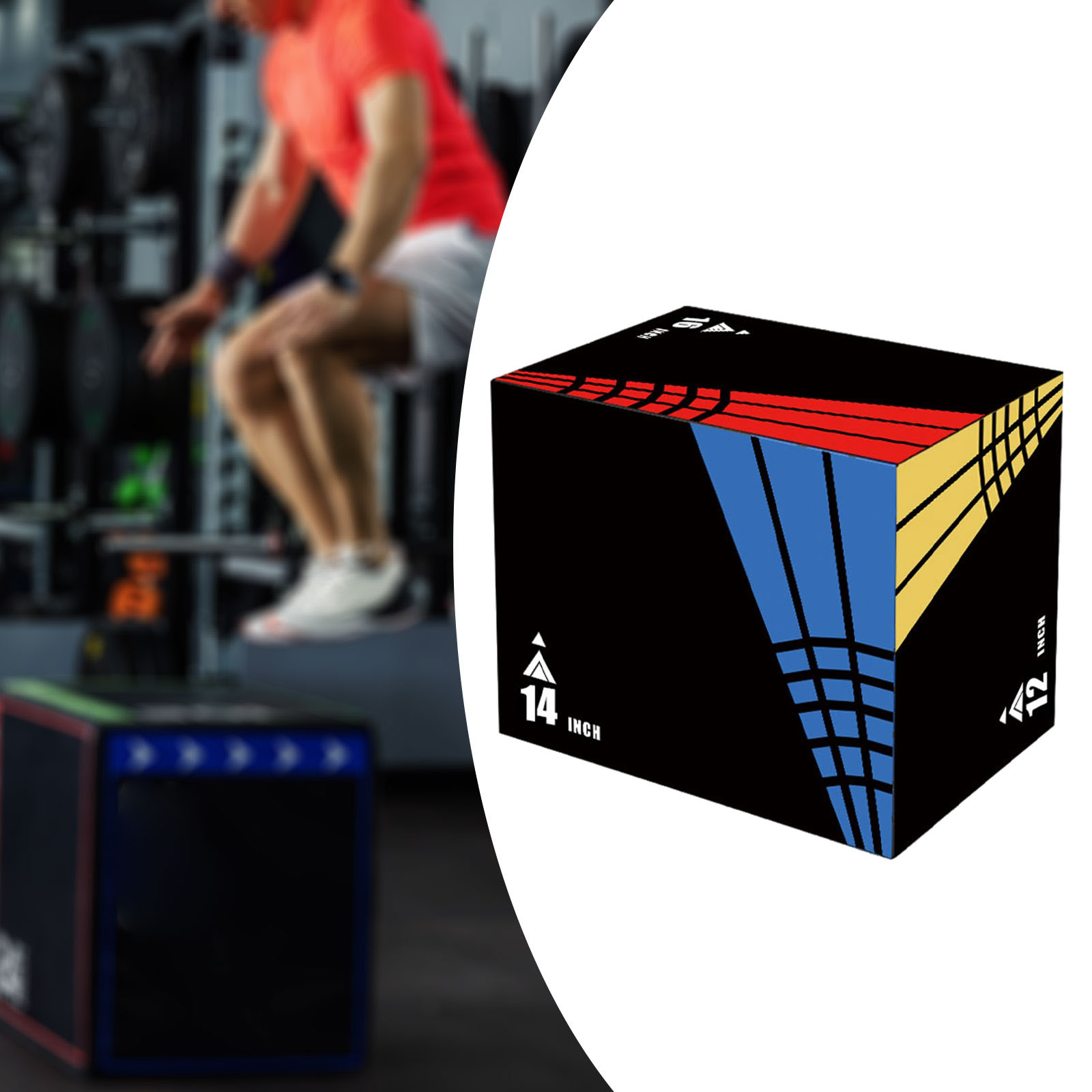 3-in-1Jump Box Plyometric Box  - đánh giá và giá Home Gym On Carpet