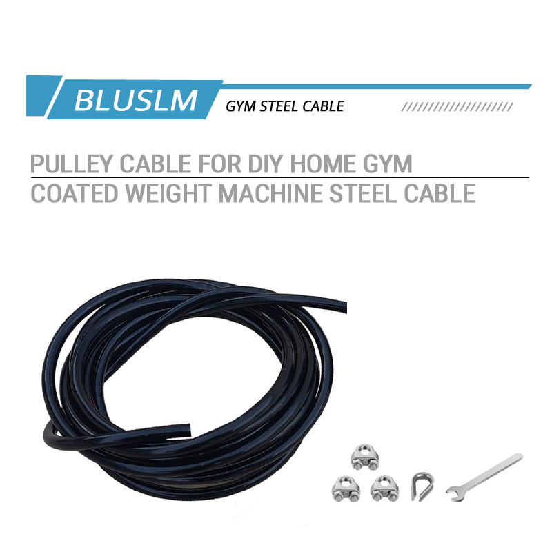 5mm TPU Coated Steel Replaceme - đánh giá và giá Home Gym Cable Pulley System