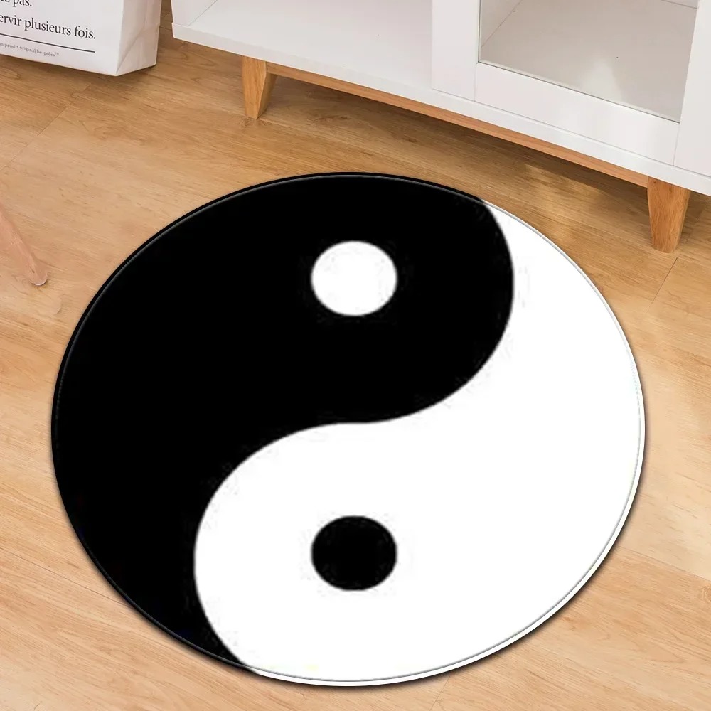 Yin Yang Taiji Round Rug Flowe - đánh giá và giá Home Gym On Carpet
