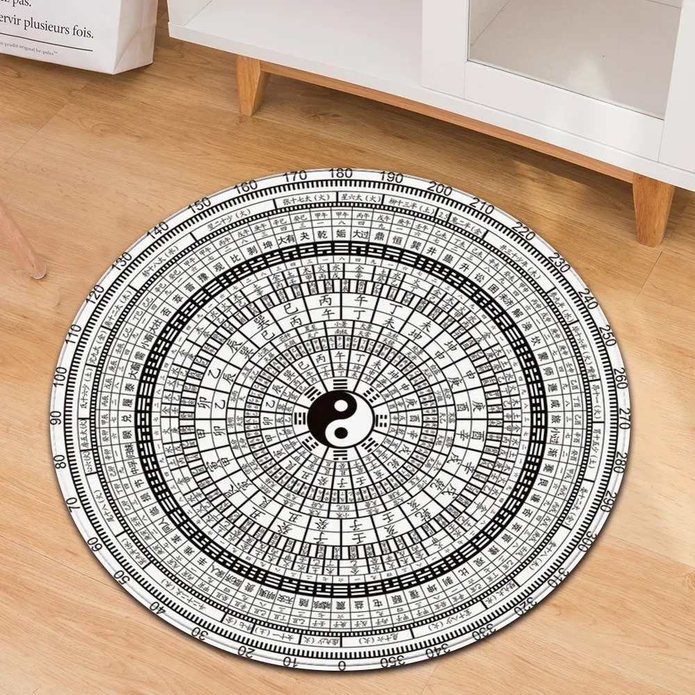 Yin Yang Taiji Round Rug Flowe - đánh giá và giá Home Gym On Carpet