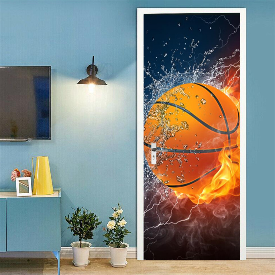 Bóng Đá Bóng Rổ 3D Giấy Dán Tư - đánh giá và giá Home Gym Decor