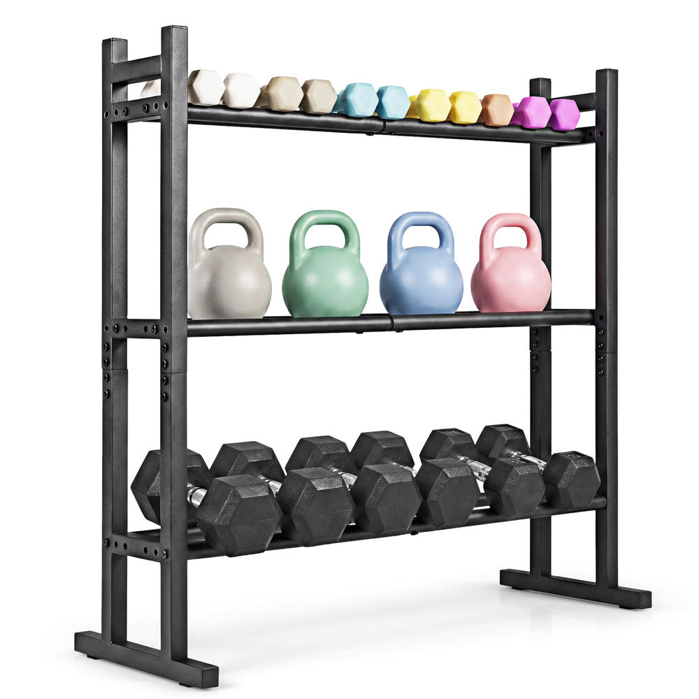 Heavy Duty 3-Tier Dumbbell Rac - đánh giá và giá Home Gym Weight