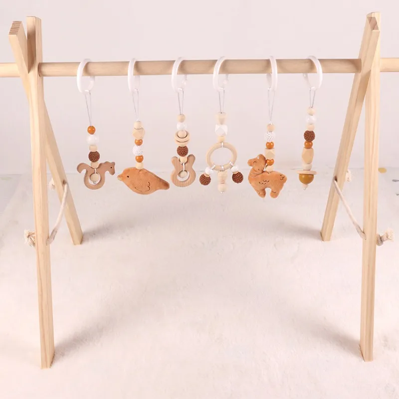 6Pcs Wooden Baby Toys Wooden B - đánh giá và giá Home Gym Decor