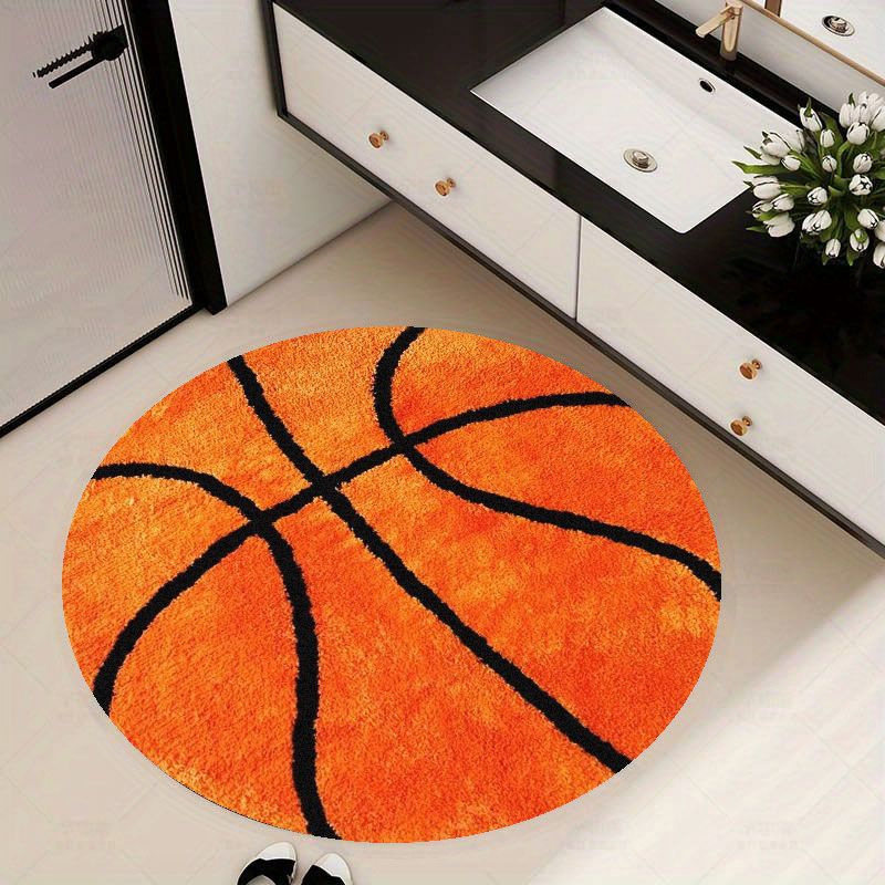 Basketball Pattern Round Rug F - đánh giá và giá Home Gym On Carpet