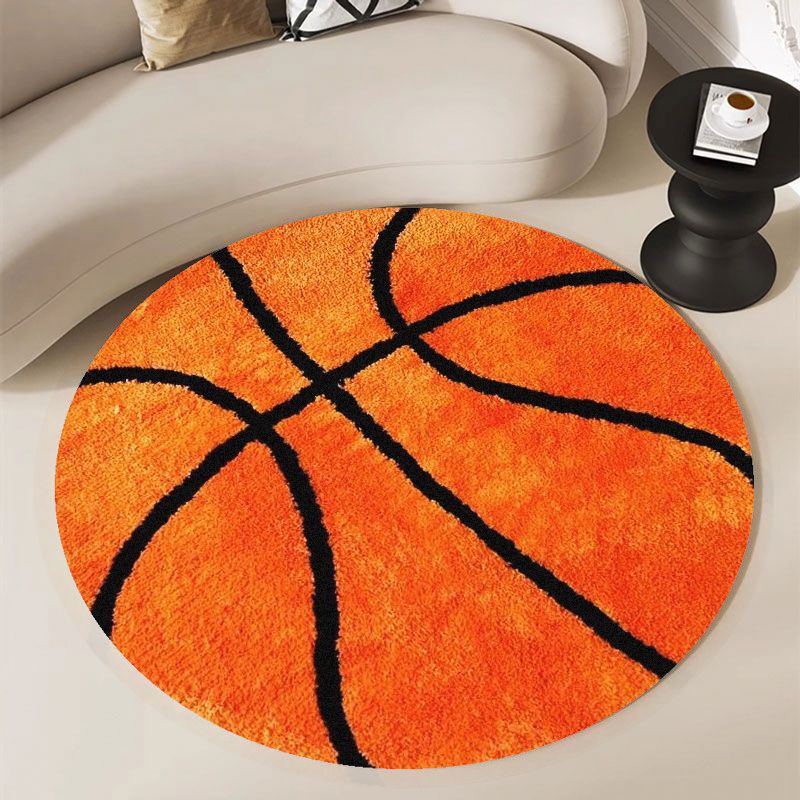 Basketball Pattern Round Rug F - đánh giá và giá Home Gym On Carpet