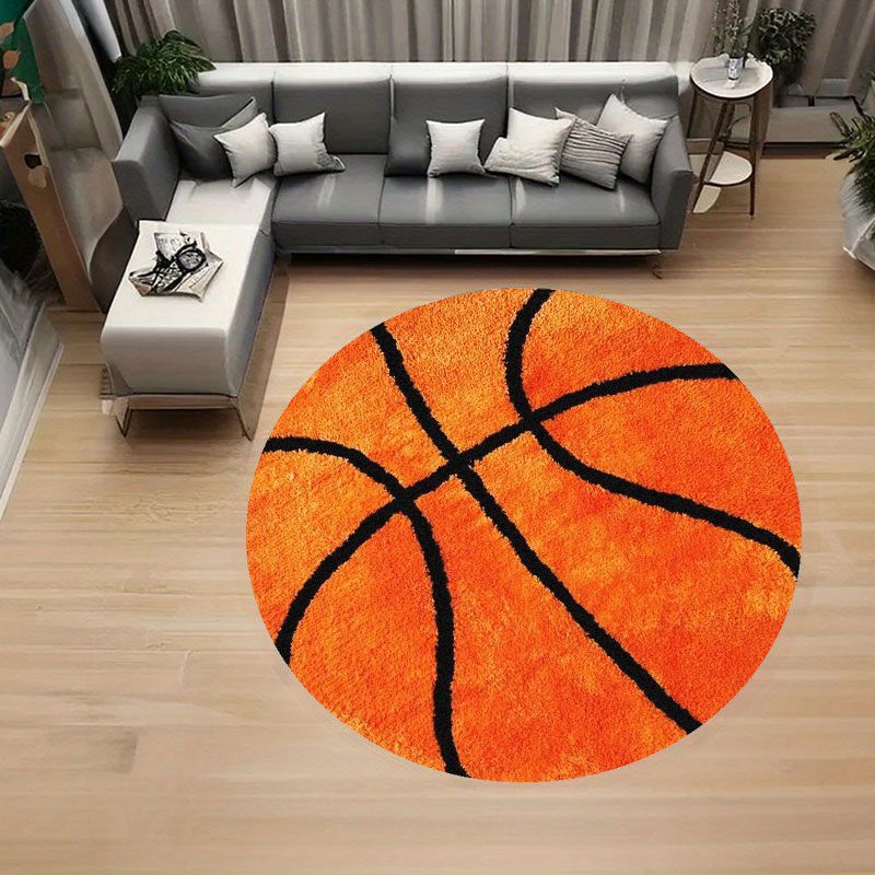 Basketball Pattern Round Rug F - đánh giá và giá Home Gym On Carpet